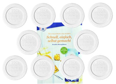 10 Weck Frischhaltedeckel 60mm Verschluß Rundrandgläser Einkochglas Einmachglas