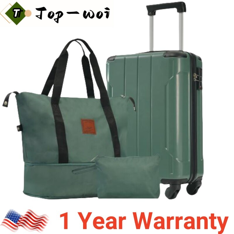 20 in Hardshell Luggage Sets 3 Piece Carry-on Suitcases with Wheels, TSA Lock