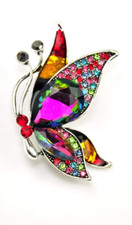 Butterfly Brooch multicolor Crystal rhinestone brooches insect pin jewelry gift