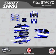 Graphics Kit for STACYC 16E Brushed Electric Bike Swift-blue