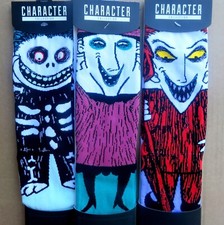 LOCK SHOCK BARREL The Nightmare Before Christmas Men's Shoe Size 8-12 Crew Socks