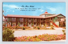 1950'S. ALA MAR MOTEL. SANTA BARBARA, CA. POSTCARD XZ28