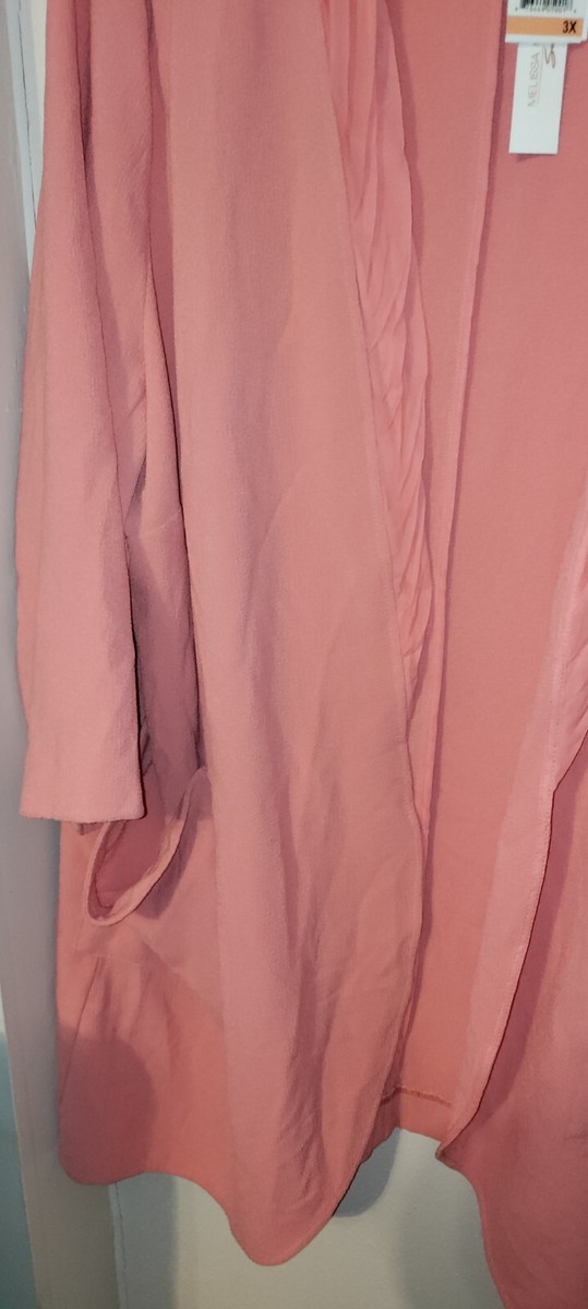 NEW Seven7 Sz 3X Pink Open Cardigan Jacket Dressy Wear Over