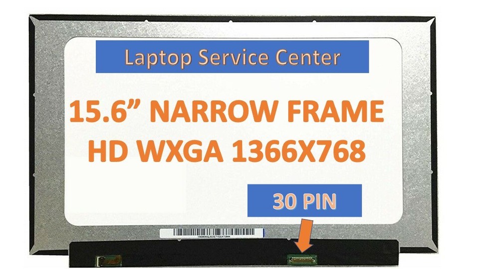 Schermo LCD 15.6" Visiodirect Compatibile Con HP 824516-001 - Risoluzione Full HD 1920x1080, 30 Pin, Retroilluminazione LED, Connettore A Destra