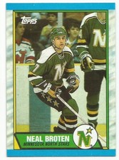 NEAL BROTEN 1989-90 TOPPS CARD NM-MT+/NM-MT CONDITION MINNESOTA NORTH STARS