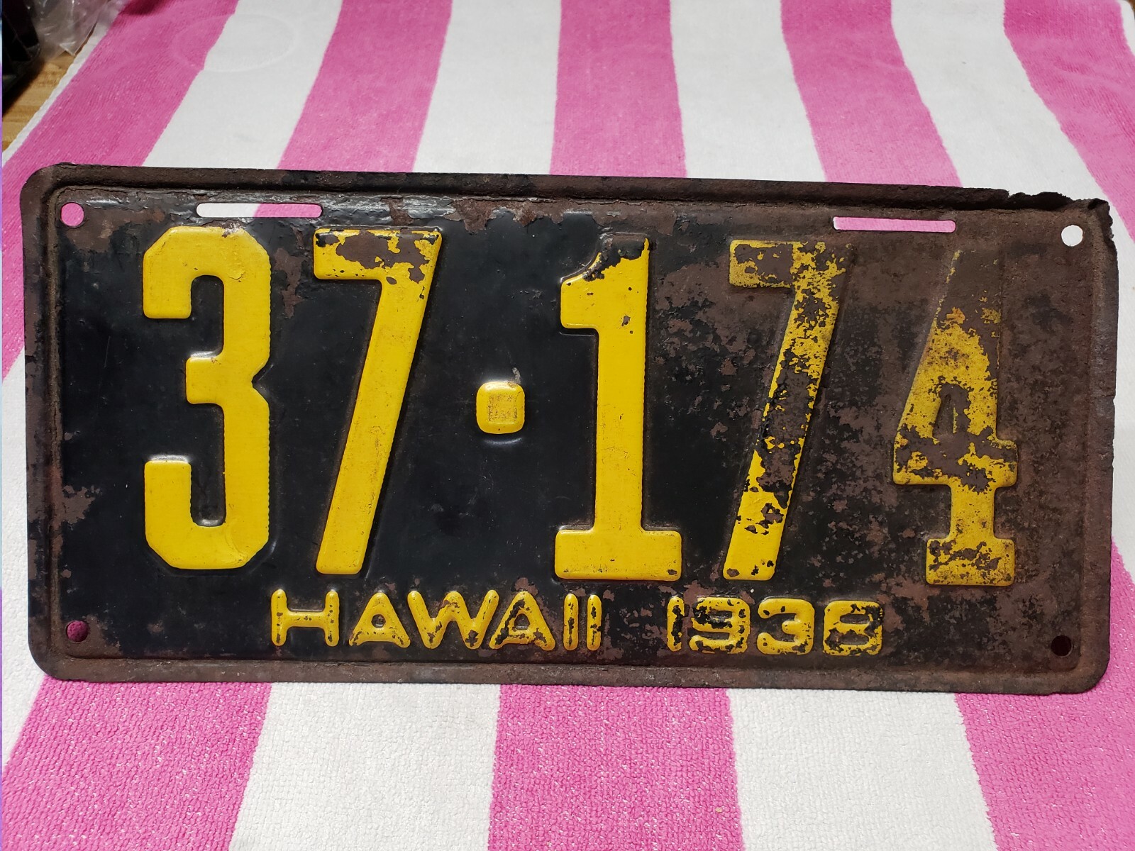 1938 Hawaii License Plate eBay