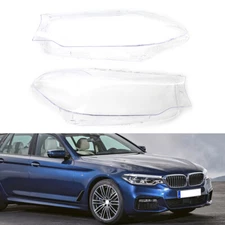 1Pair Headlight Headlamp Lens Cover For 5 Series BMW G30 Sedan G31 G38 2017 2018