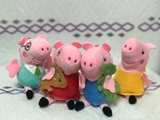 US SHIP 4 pcs 4" peppa pig for a birthday gift Animal family