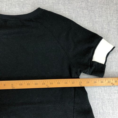 NIke (Kids) Girl's Sportswear Black White Crewneck Pullover (939458-010) Size L - Picture 9 of 11