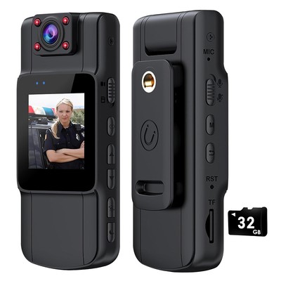 HD Mini Body Dash Cam Polizei Motorrad Bike Motion Camera 180° mit 32G/64G Karte