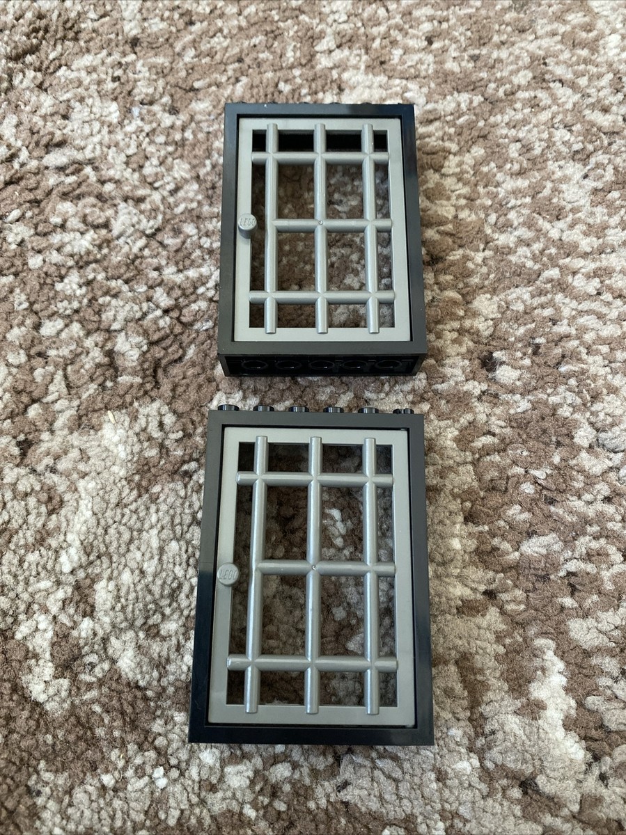 2x Lego Brick 2 x 6 x 7 Cage Jail Door Frame Set 6765 4071 6270