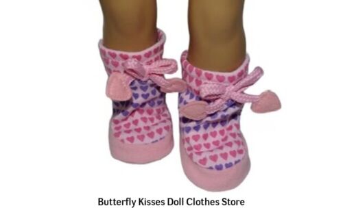 Hearts Slipper Socks 18” Doll Clothes Fit American Girl#PP - Picture 1 of 1