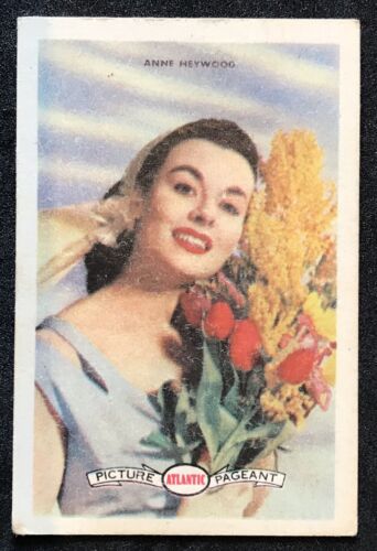 1958 ATLANTIC PICTURE PAGEANT “FILM STARS” TRADING CARD - ANNE HEYWOOD 13/32. - Picture 1 of 2