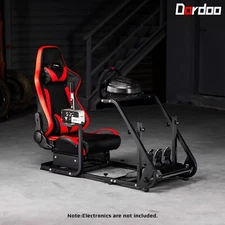 Dardoo Racing Simulator Cockpit with Red Seat Fits for Logitech G920 G923 Xbox