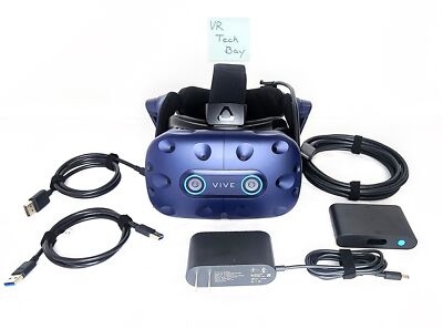 HTC VIVE Pro Eye VR Headset w/ Linkbox, Power, and Cables Set