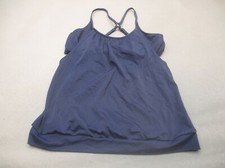 36B/C ATHLETA Womens Blue Lined Underwire Quick Dry Pull On Sports Tankini 7K