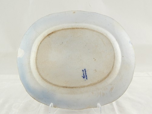 Antique Ironstone Tray Ceramics Richard End 1800 Aurora Flow Blue to Be Restored - Picture 6 of 8