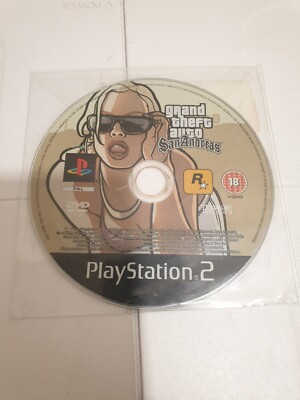 GTA GRAND THEFT AUTO SAN ANDREAS PS2 PLAYSTATION GAME ROCKSTAR CRIME DISC ONLY 