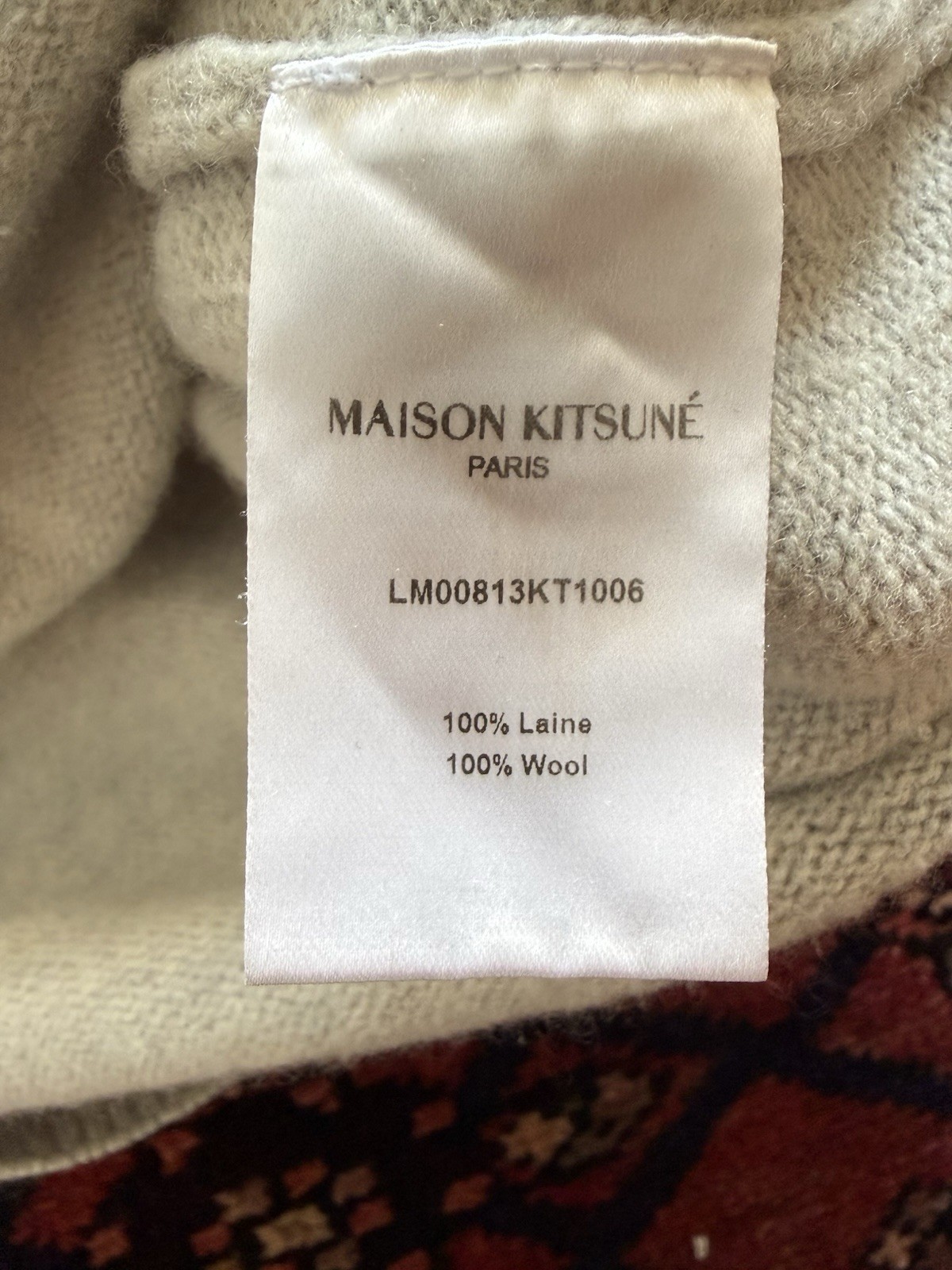 Maison Kitsuné Fox Patch Wool Pullover sweater Si… - image 3