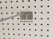  20 Pack Peg Hook Steel Backing Plate for Reinforcement of Pegboard Hooks