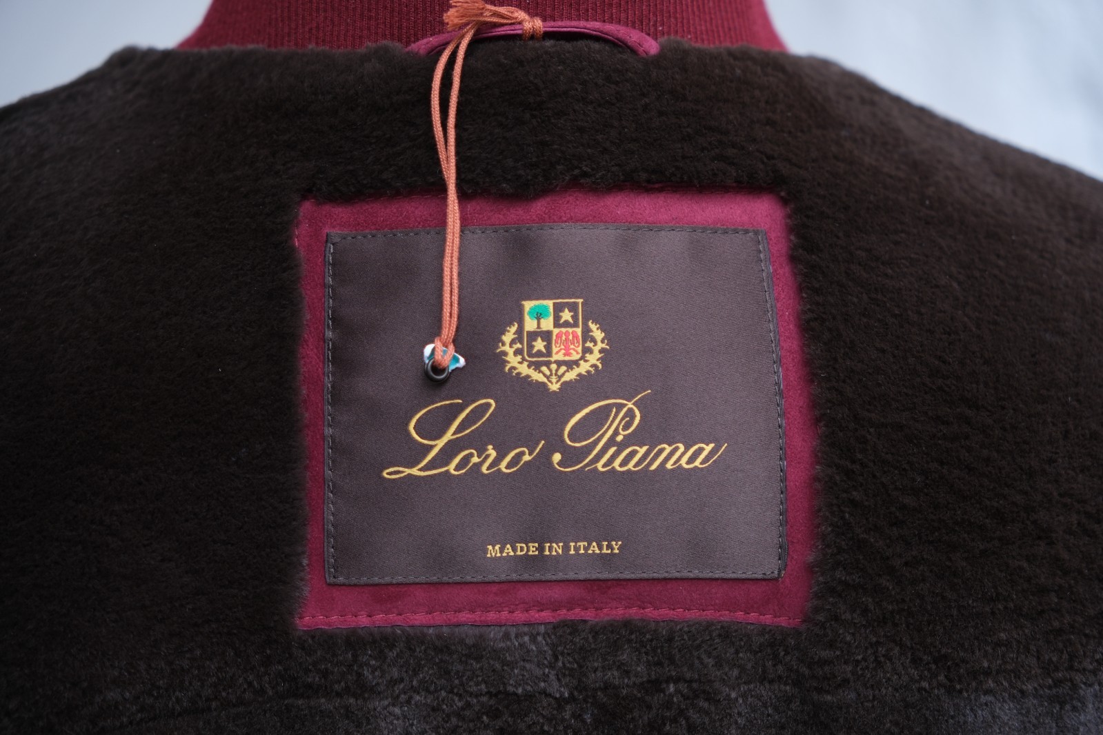 New Loro Piana Ivy Bomber Burgundy Suede Castorino Nutria Beaver Fur M Medium image 5