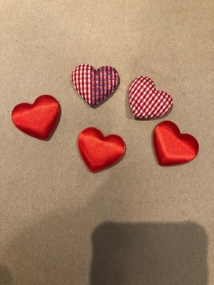 Build-A-Bear extra hearts for bear inserts  Mix of Solid & Gingham