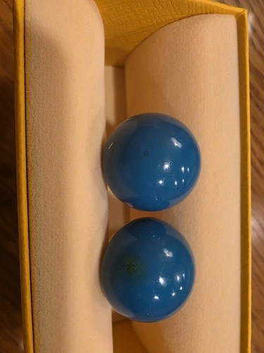 Vintage Clip-On Earrings – Blue Dome & Gold Elephant Design, Costume Jewelry