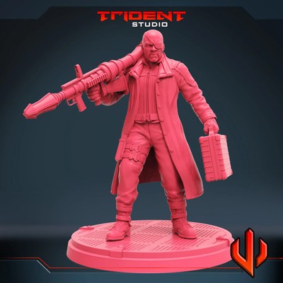 Nick Fury (A) Marvel Crisis Protocol Proxy Miniature | Trident MCP