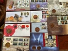 GB - QEII - 10 x Numismatic Covers - Stamp & coin Covers - Selection.