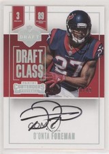 2017 Panini Contenders Draft Class RPS 10/49 D'Onta Foreman #DC-DF Auto 3w8