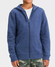 NEW Cat  Jack Toddler Boy's Full Zip Hooded Sweatshirt Navy Size 5T