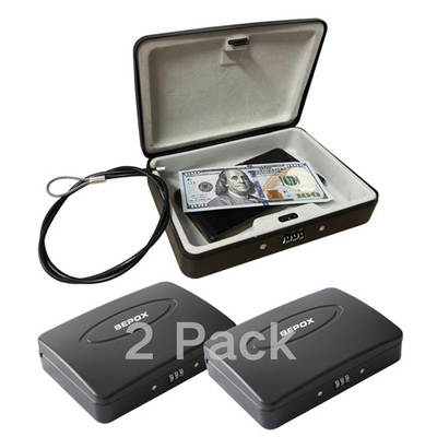 #ad #ad ® Water Fire Resistant Portable Security Case Lock Box Steel Small Personal ... $46.43