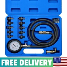 Oil Pressure Tester Kit 0-140 Psi Engine Cylinder Diagnostic...