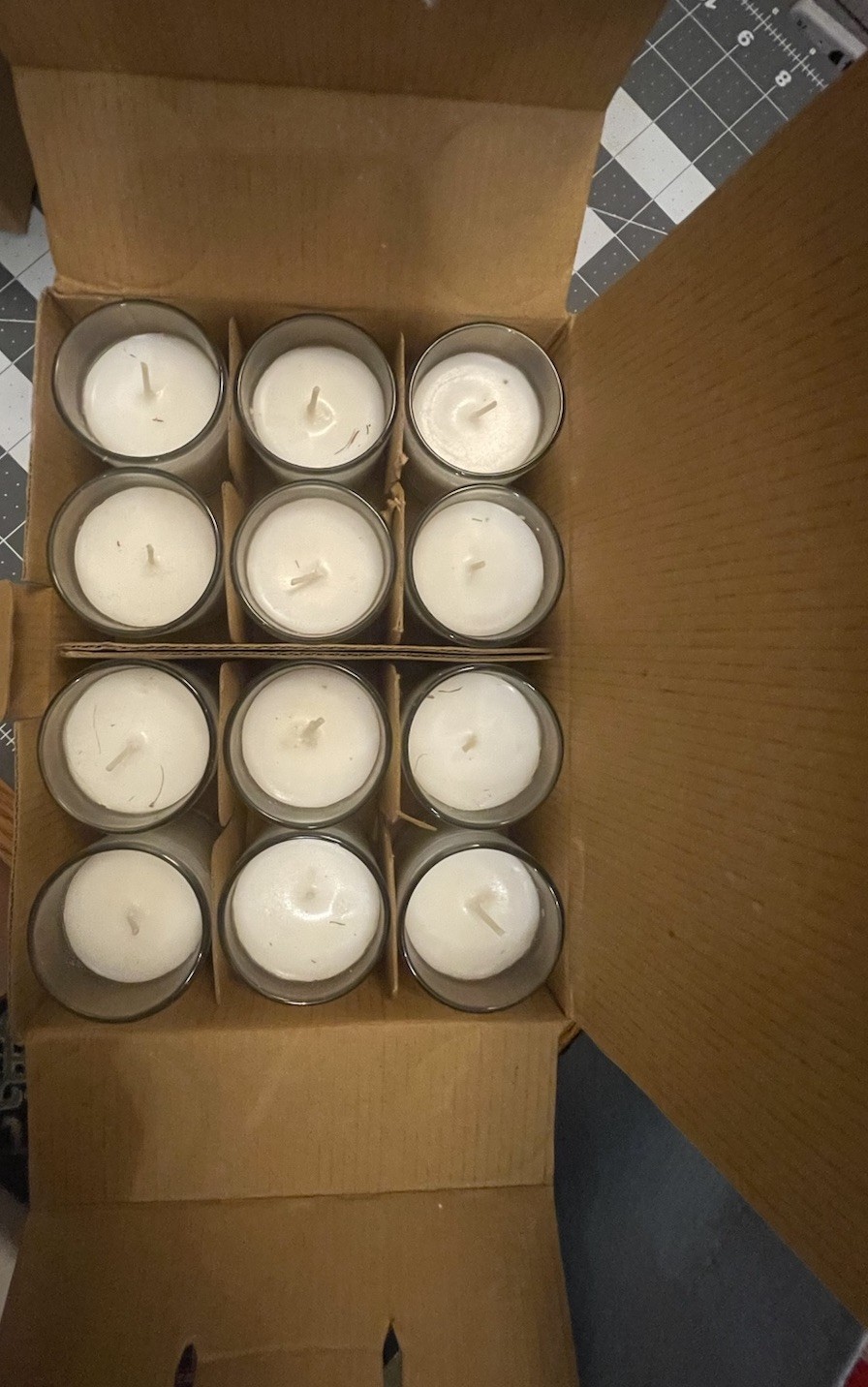 Hosley Global Clear Glass Votive Candles Set of 12 Unscented