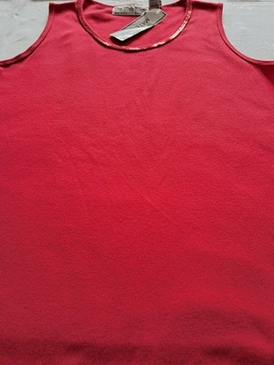 On The Way- Pullover-Feinstick-Ärmellos- Glitzer- Rot-Größe L-Neu