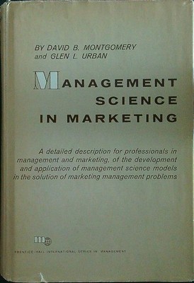 MANAGEMENT SCIENCE IN MARKETING AA.VV. PRENTICE HALL PRESS 1969 \