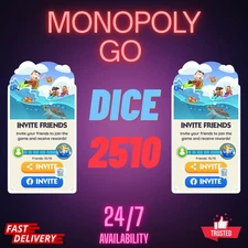 Monopoly Dice Go 🚀 2510 DICE 🎲 SUPER FAST⚡ 24/7 AVAILABILTIY✅ CHEAPEST🔥