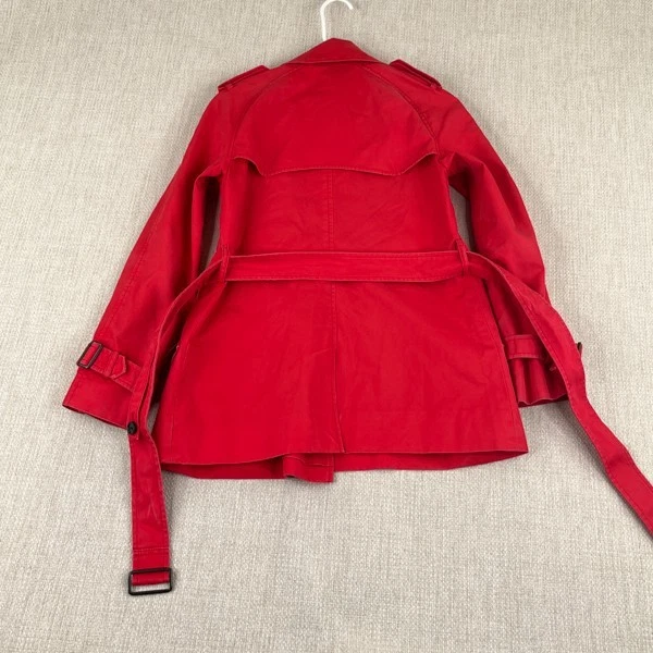 Coach Cappotto Cintura Donna XXS Designer Rosso Città Doppiopetto Corpcore (LEGGI)