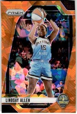 2024 Panini Prizm WNBA #107 Lindsay Allen Ice Orange Prizms