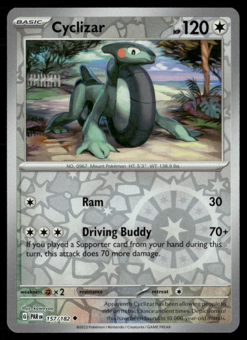 Cyclizar Paradox Rift 157/182 Uncommon Reverse Holo Pokemon Near Mint
