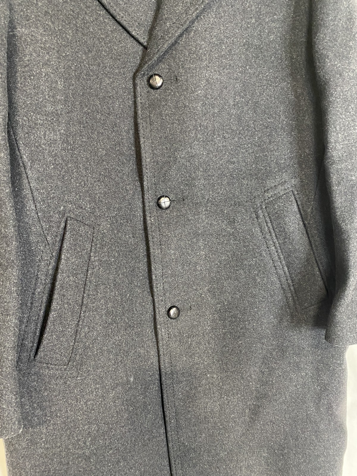 Prada Mens Single Breasted Wool Overcoat Coat Size 40 Slate Grey thumbnail 6