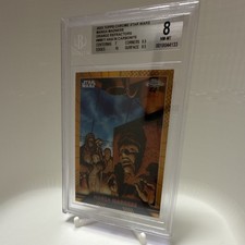 Topps Star Wars Han Solo Orange Refractor MM-11 Han in Carbonite BGS 8 18/25