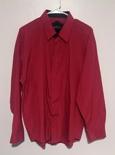 Alberto Danelli Shirt Men  s XL Red Black Long Sleeve Button Down Vintage 90  s