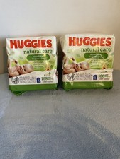 2 Pack Huggies Natural Care Sensitive Frangrance Free 168 Count Baby Wipes