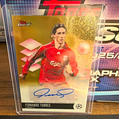 Topps Finest UEFA Club Competitions 2025/26 Fernando Torres Auto BA-FT /50