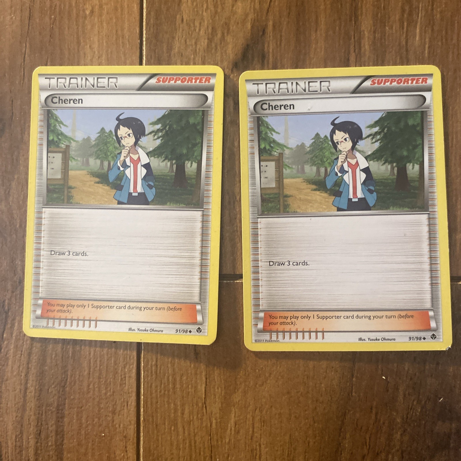 Cheren 91/98 Emerging Powers NM Pokemon Fast Shipping