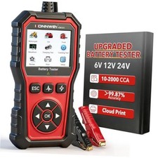 Car Battery Tester 2.8" TFT, 6V 12V 24V 10-2000CCA Battery Load Tester, QR