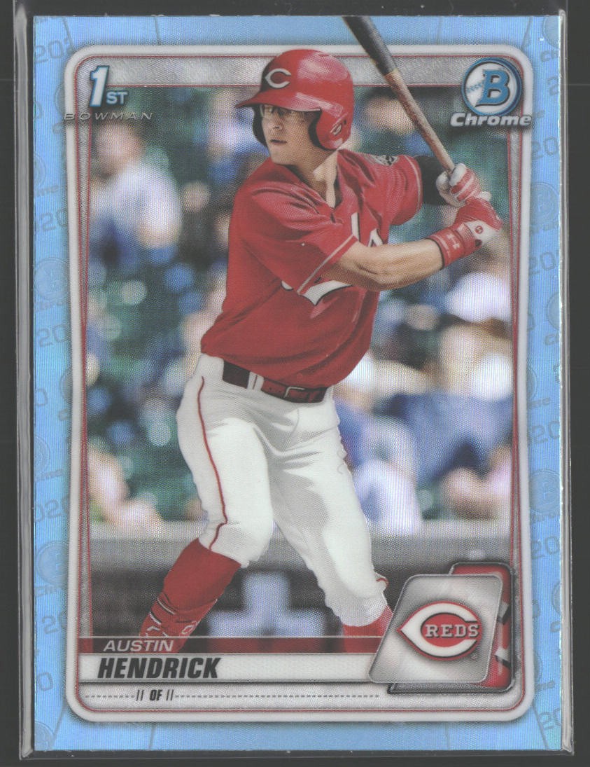 2020 Bowman Draft #BD-34 Austin Hendrick Chrome Sky Blue