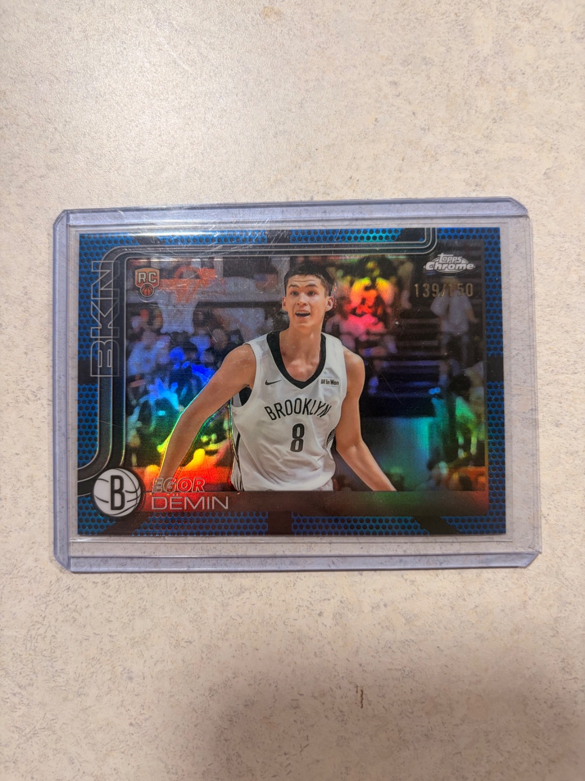 2025-26 Topps Chrome - Egor Demin #258 Blue Refractor /150 (RC)