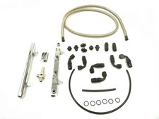 Obx Fuel Rail 2005-2009 Ford Mustang Gt 4.6l 3v With Braided Hose Chrome